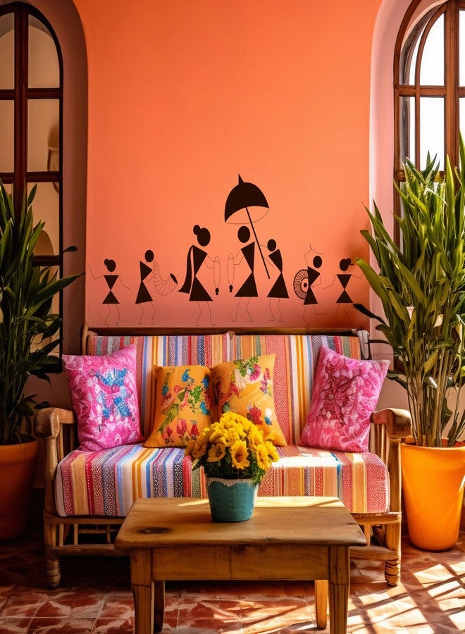 StenCart Wedding Warli Art Pack of 2 Stencil for Wall Painting Home DIY Reusable Wall Stencil Design for Wall Decoration (16-inch x 24 inch) - Combo of 2 - Image 4